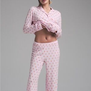 Skims Gingerbread Long Sleeve
Button Up Pajamas